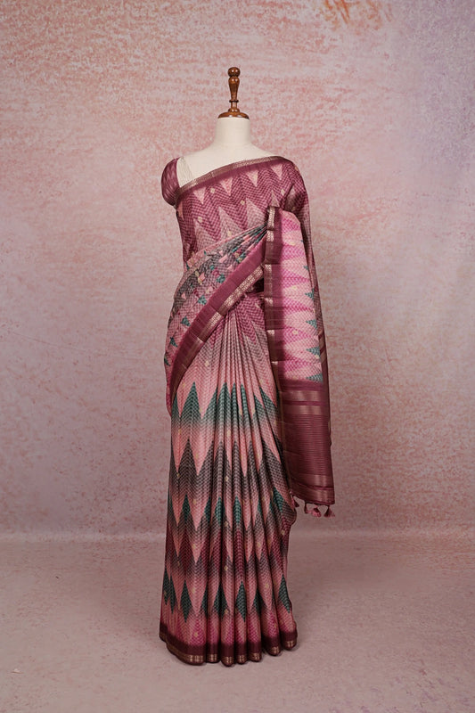 Multi Color Semi Silk Saree