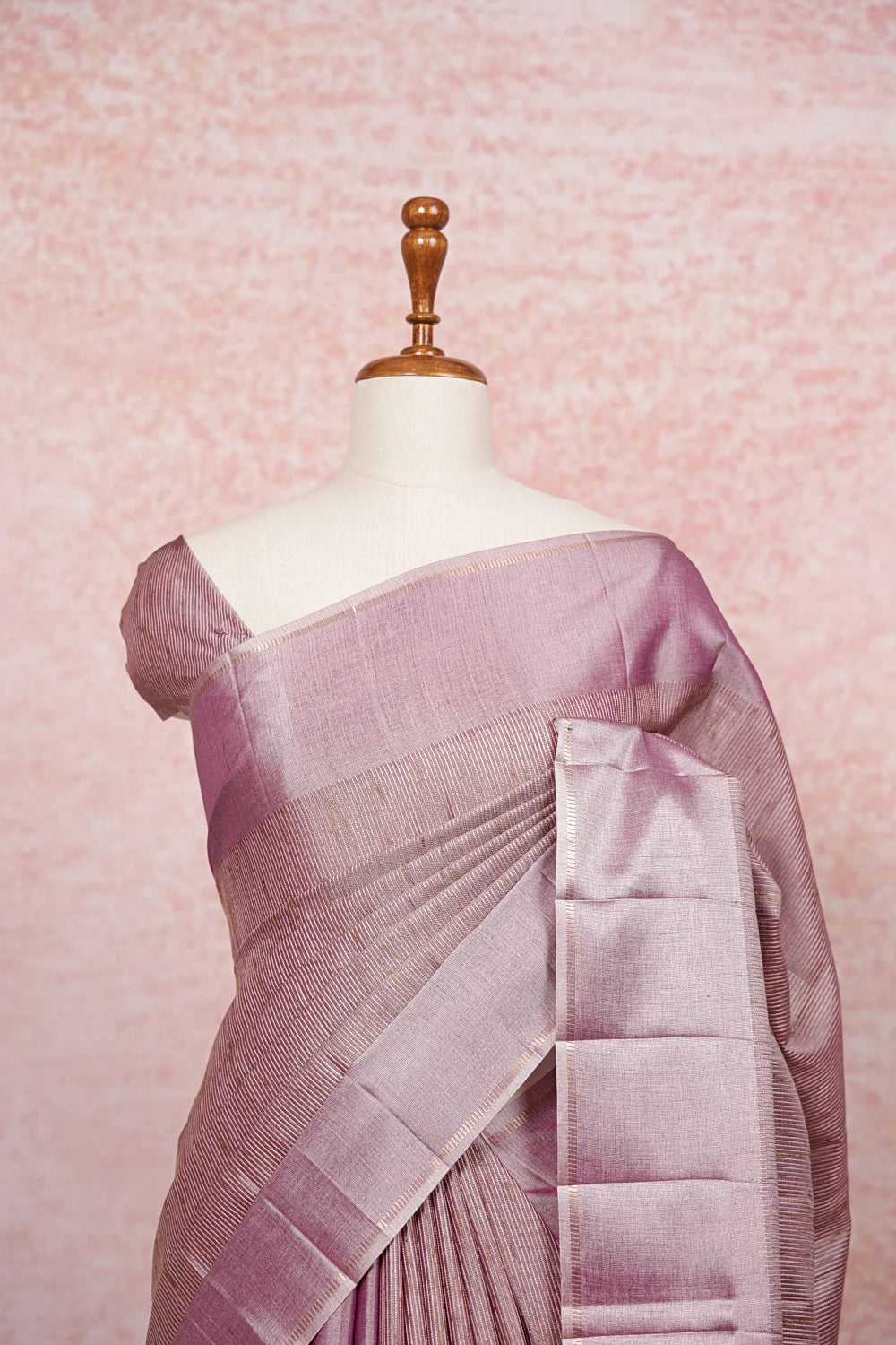 Lavender Semi Jute Saree