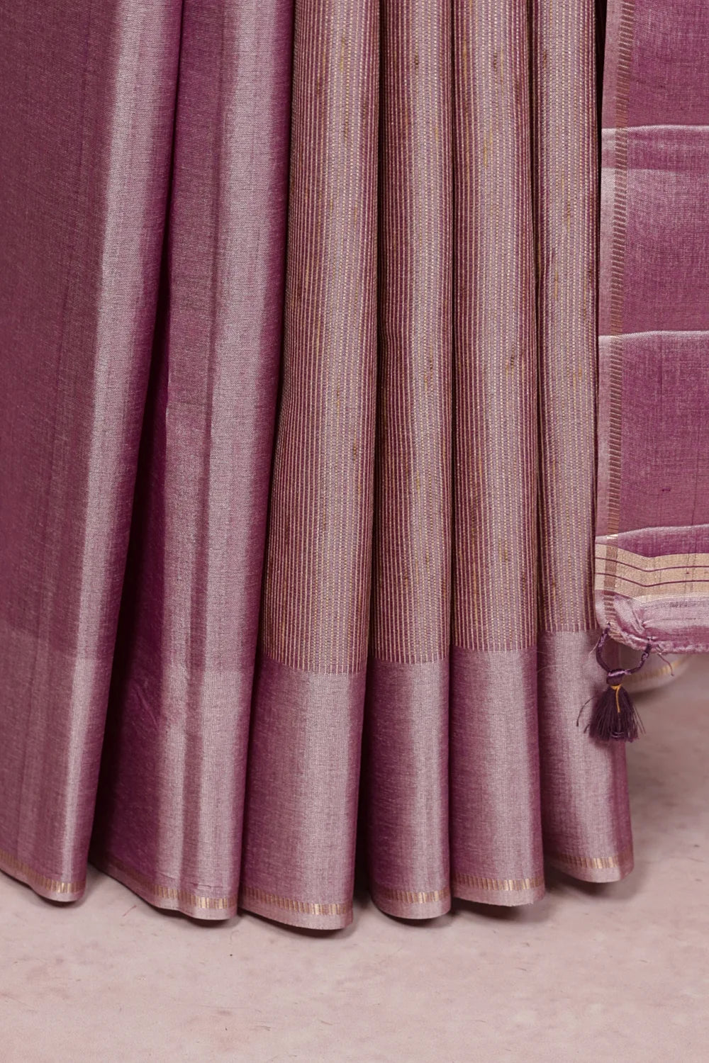 Lavender Semi Jute Saree