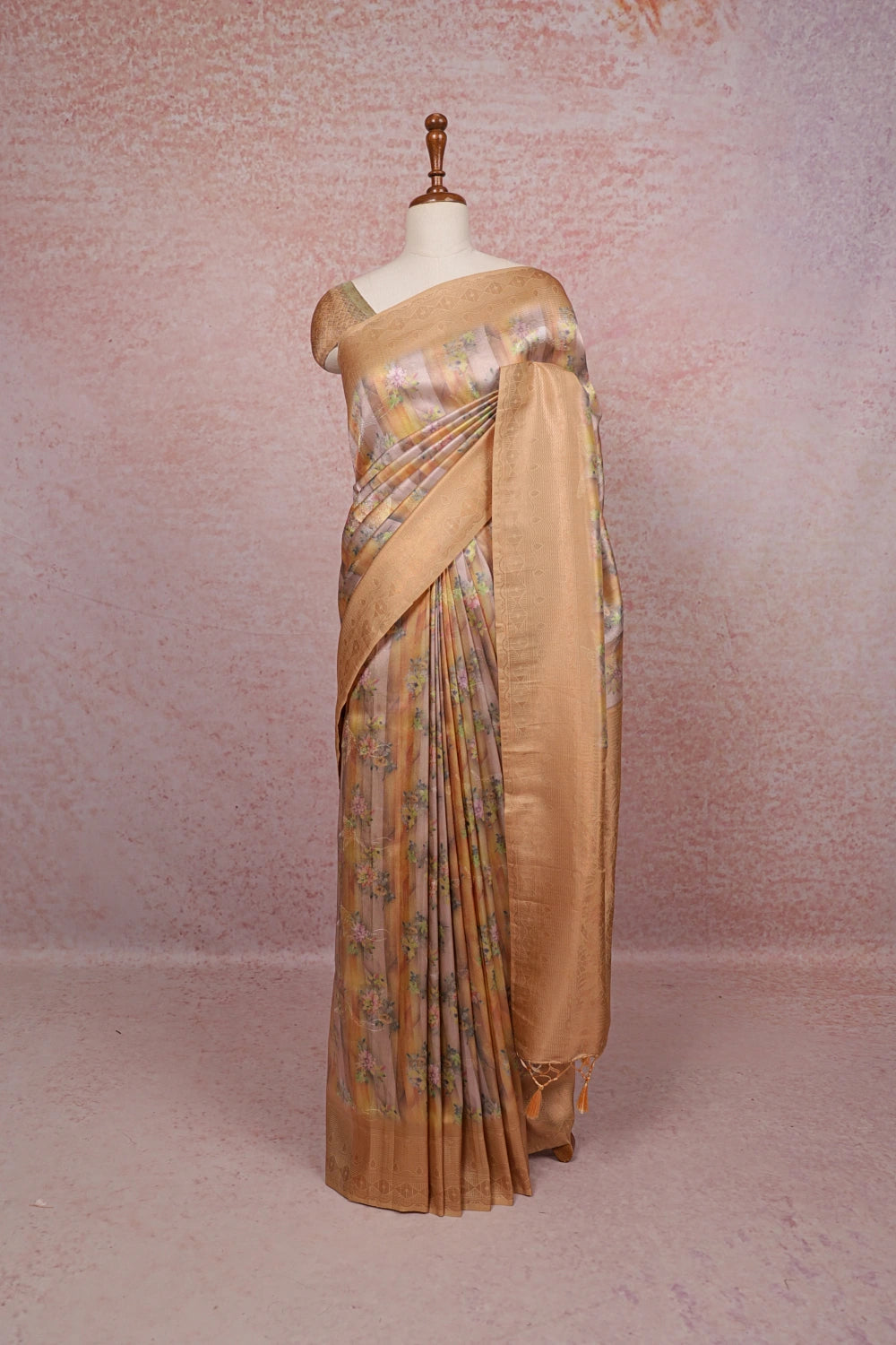 Multi Color Semi Tissue Saree