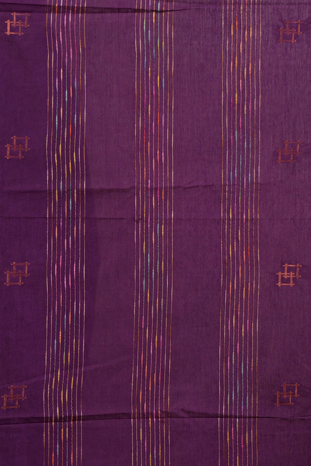 Purple Semi Tussar Saree