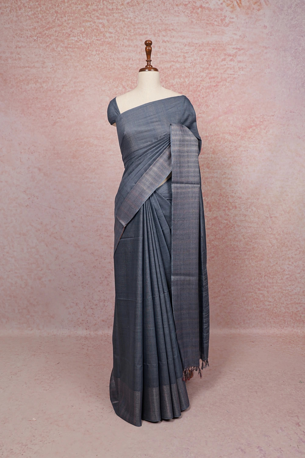 Ash Semi Tussar Saree