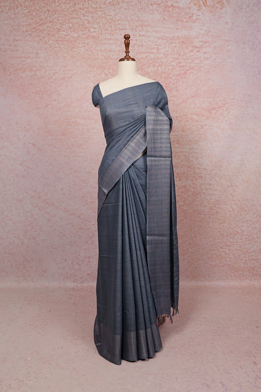 Ash Semi Tussar Saree