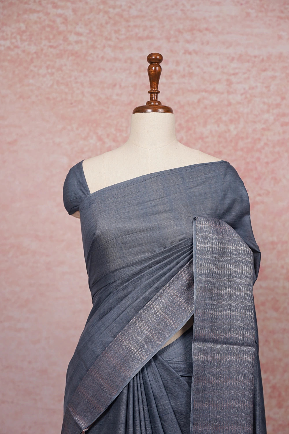 Ash Semi Tussar Saree