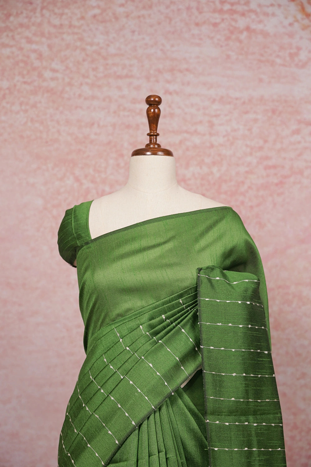 Green Semi Jute Saree