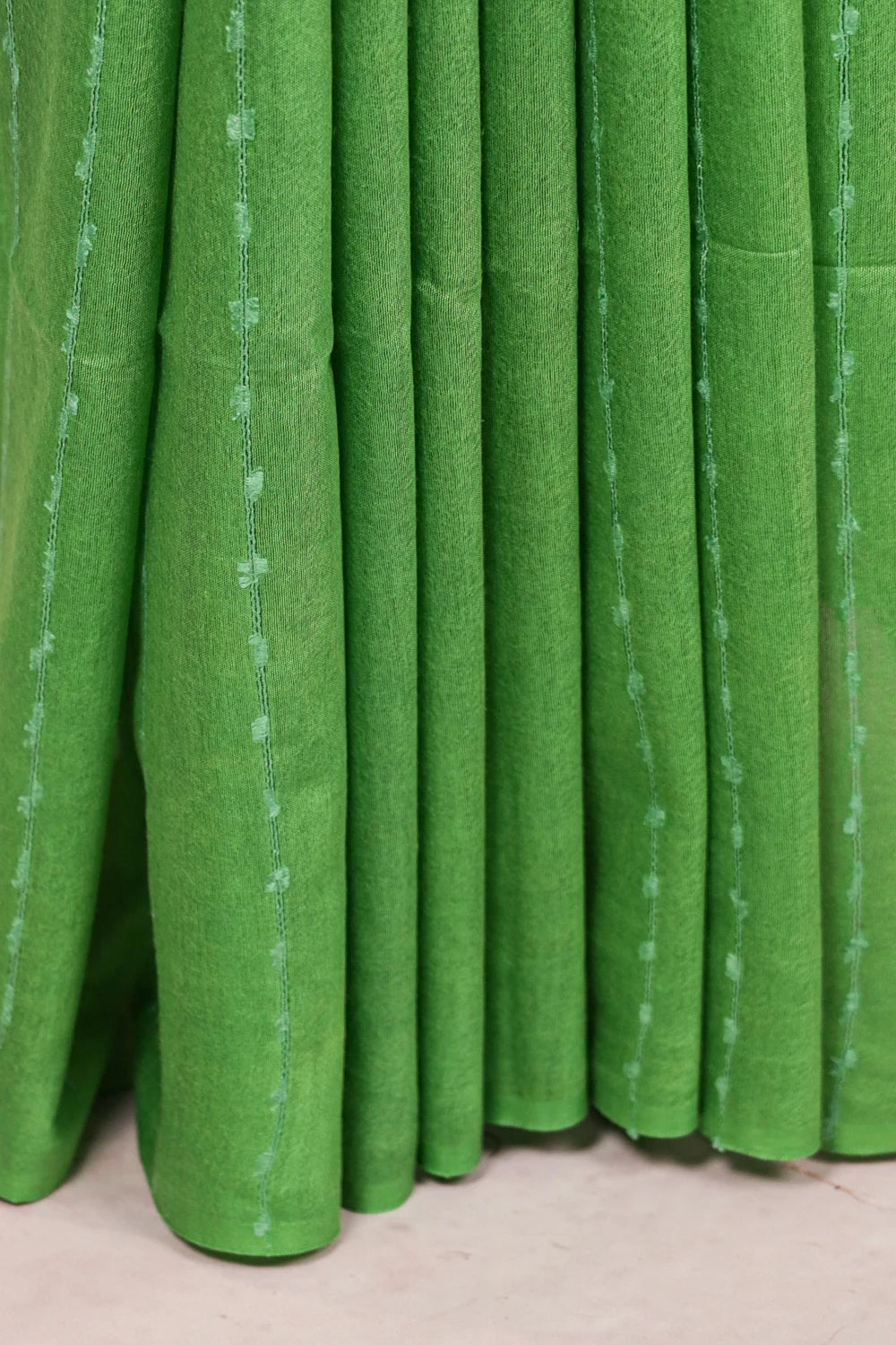 Parrot Green Semi Tussar Saree