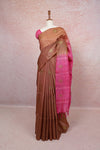 Light Brown Tussar Silk Saree