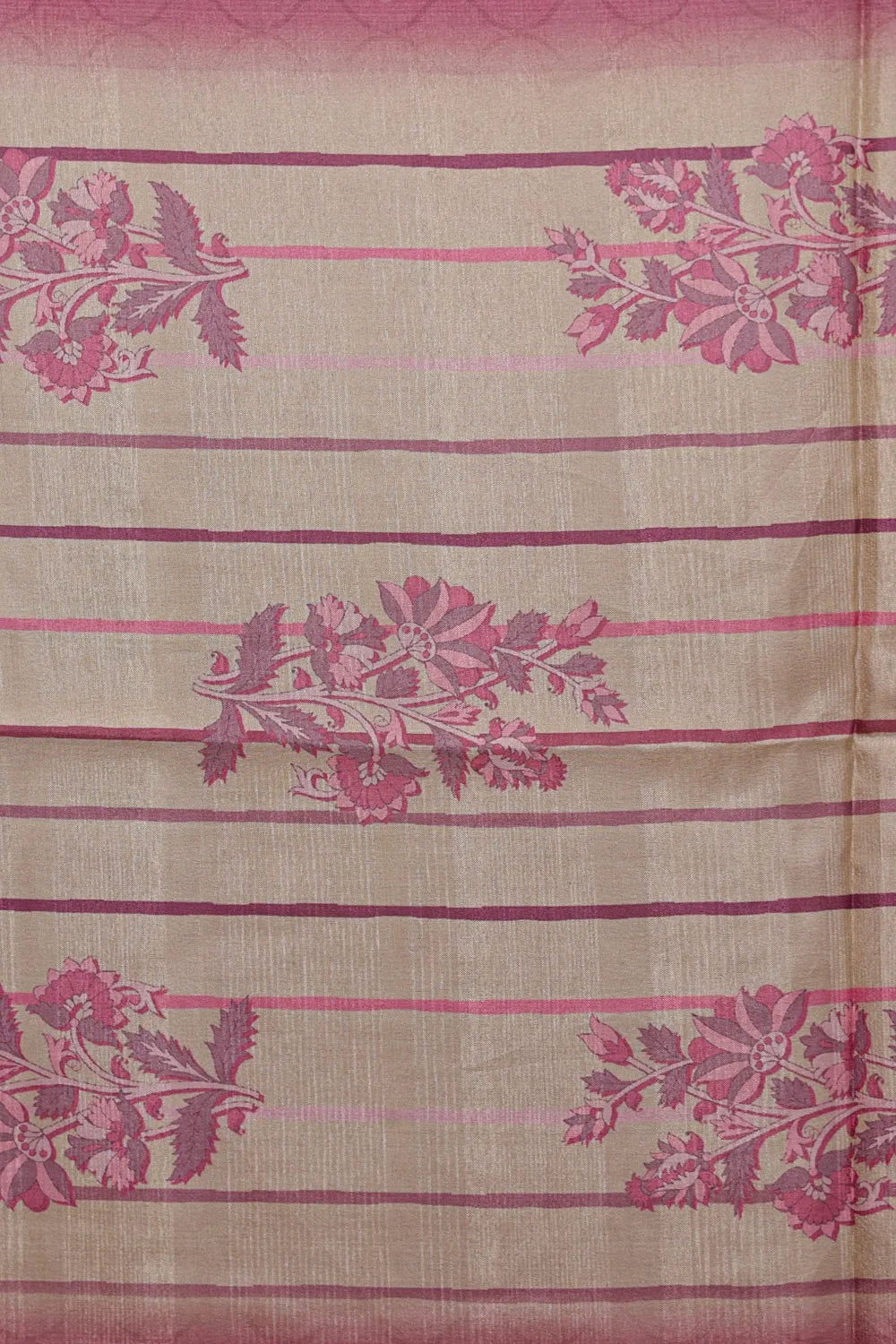 Onion Color Chanderi Printed Unstitched Churidhar Material