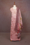 Baby Pink Crush Organza Cutt Work Unstitched Churidhar Material
