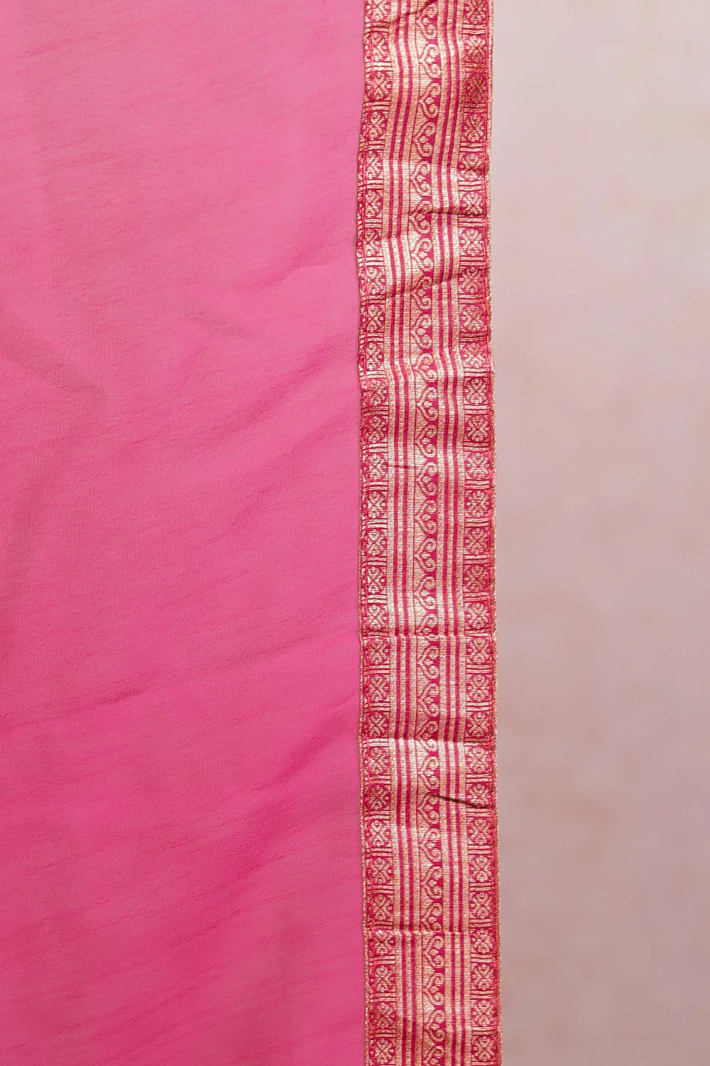 Bottle Green And Pink Semi Silk Dhavani Set