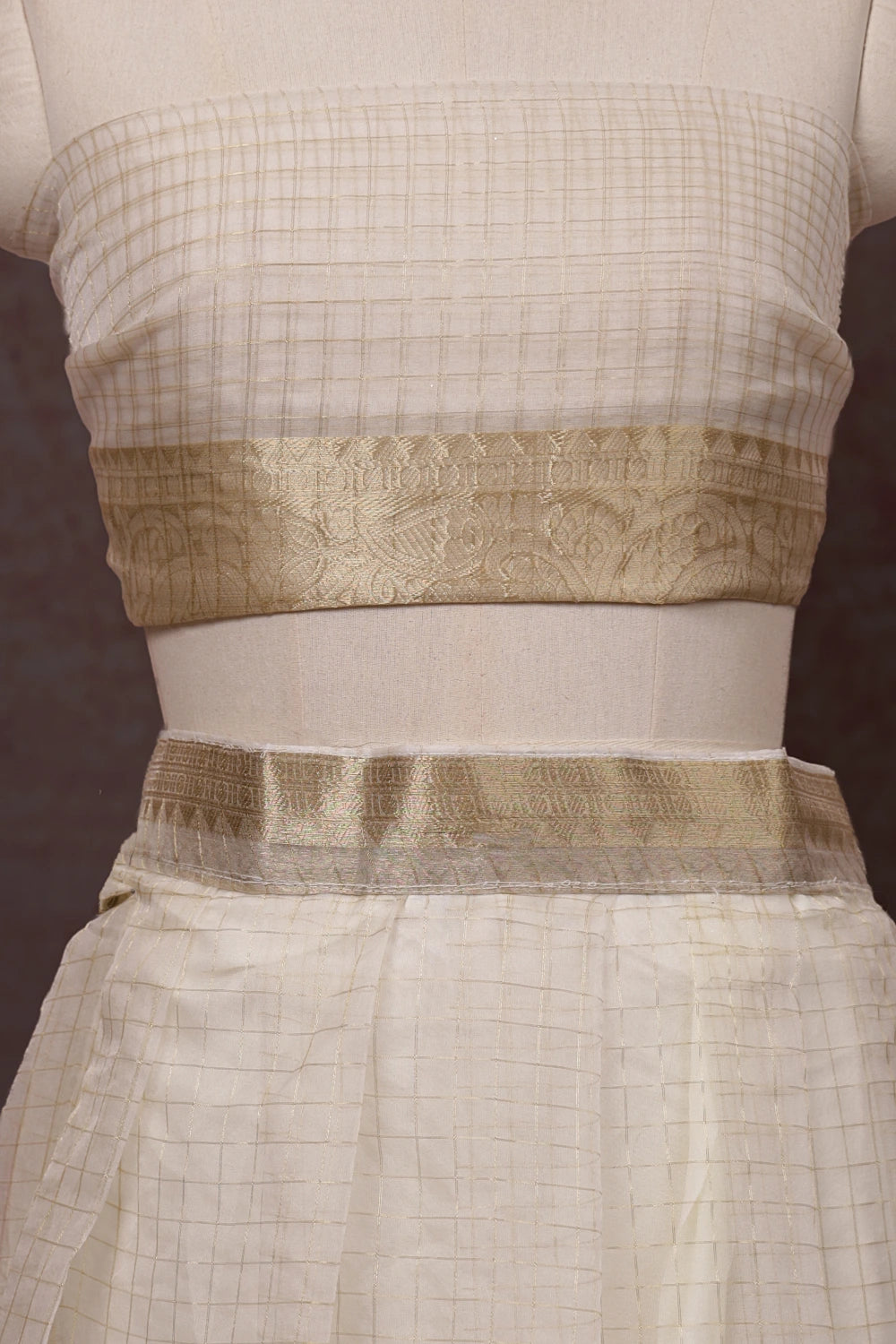 Off White Organza Dhavani Set