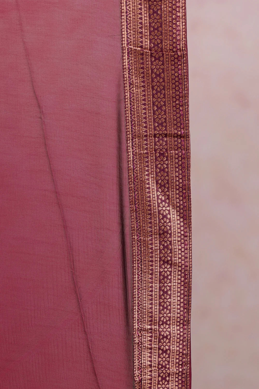 Mustard Yellow And Wine Semi Silk Dhavani Set