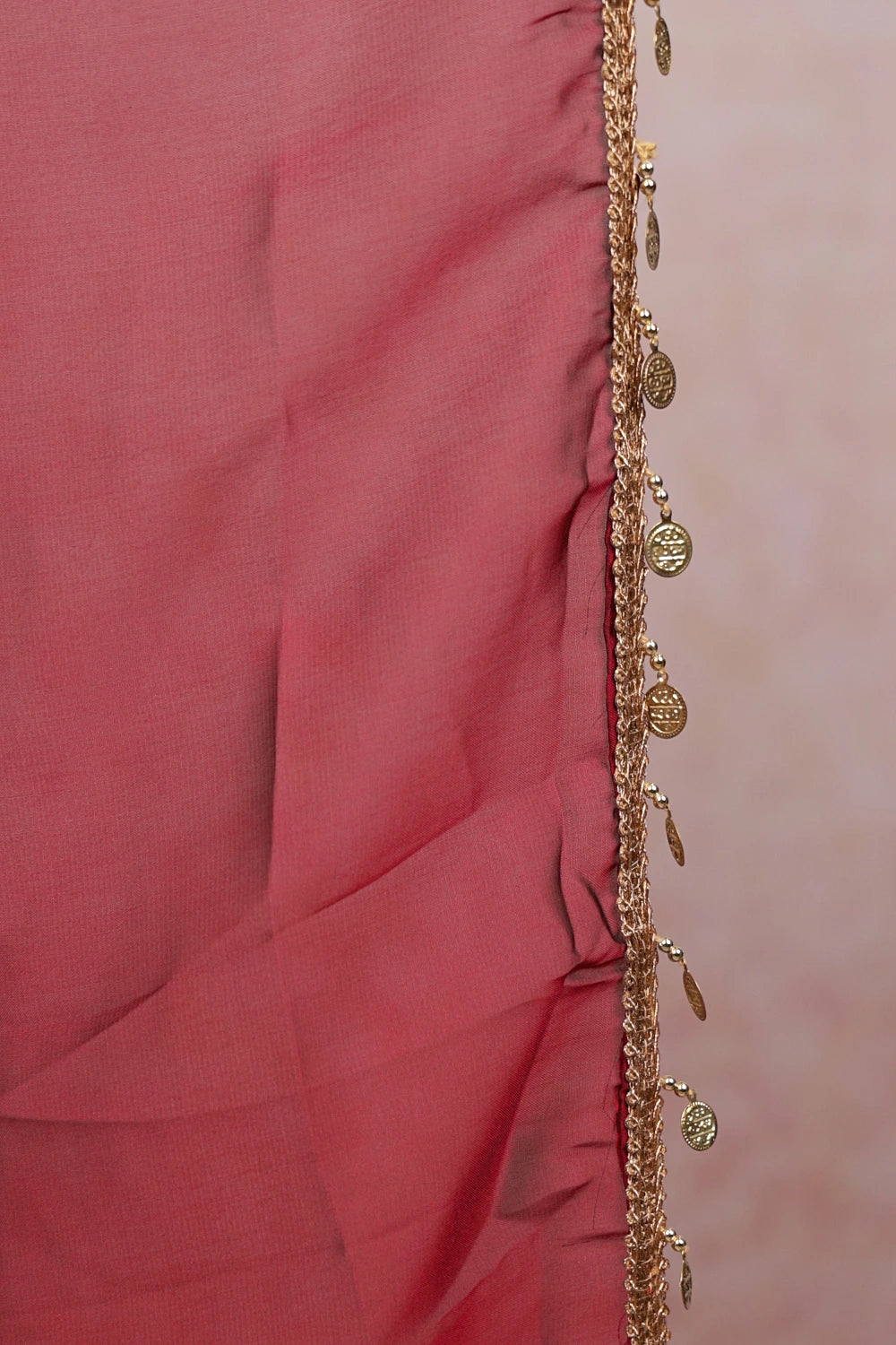 Maroon  Semi Chanderi Dhavani Set