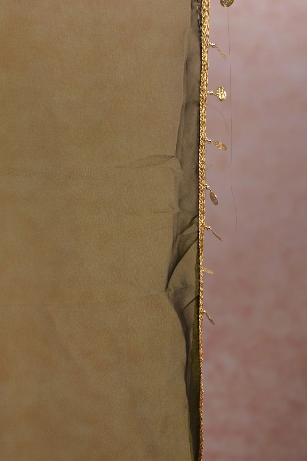 Light Olive Green Art Silk Dhavani Set