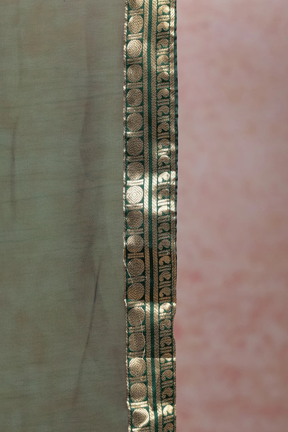 Ruby And Green Art Silk Dhavani Set