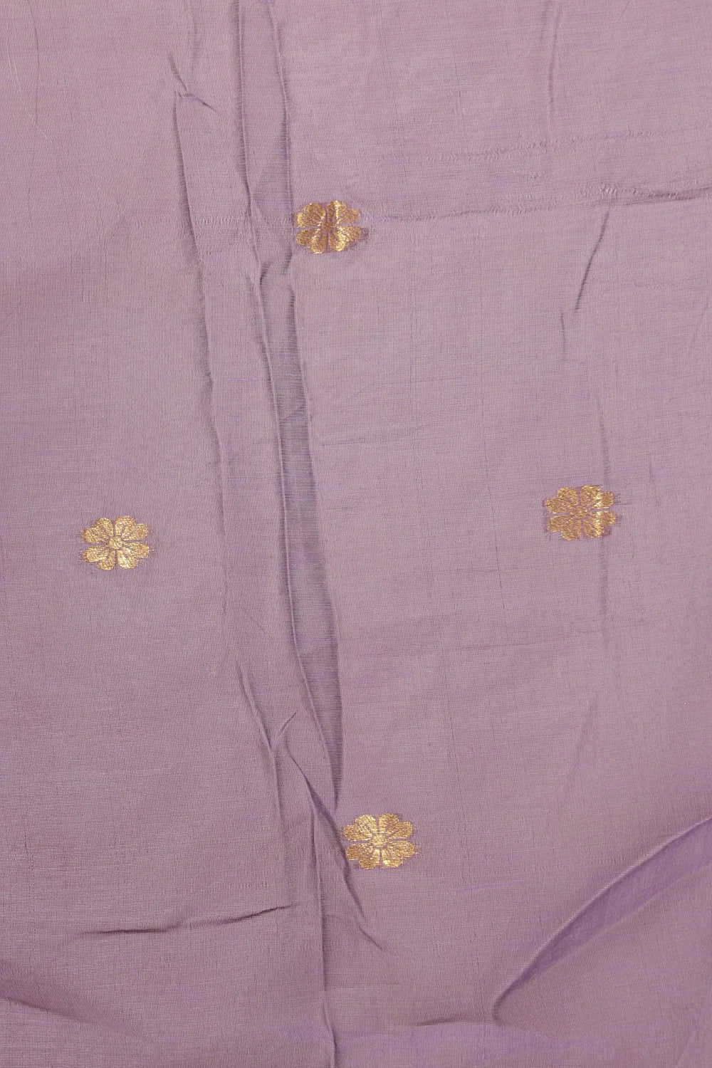 Navy Blue And Lavender Semi Chanderi Dhavani Set