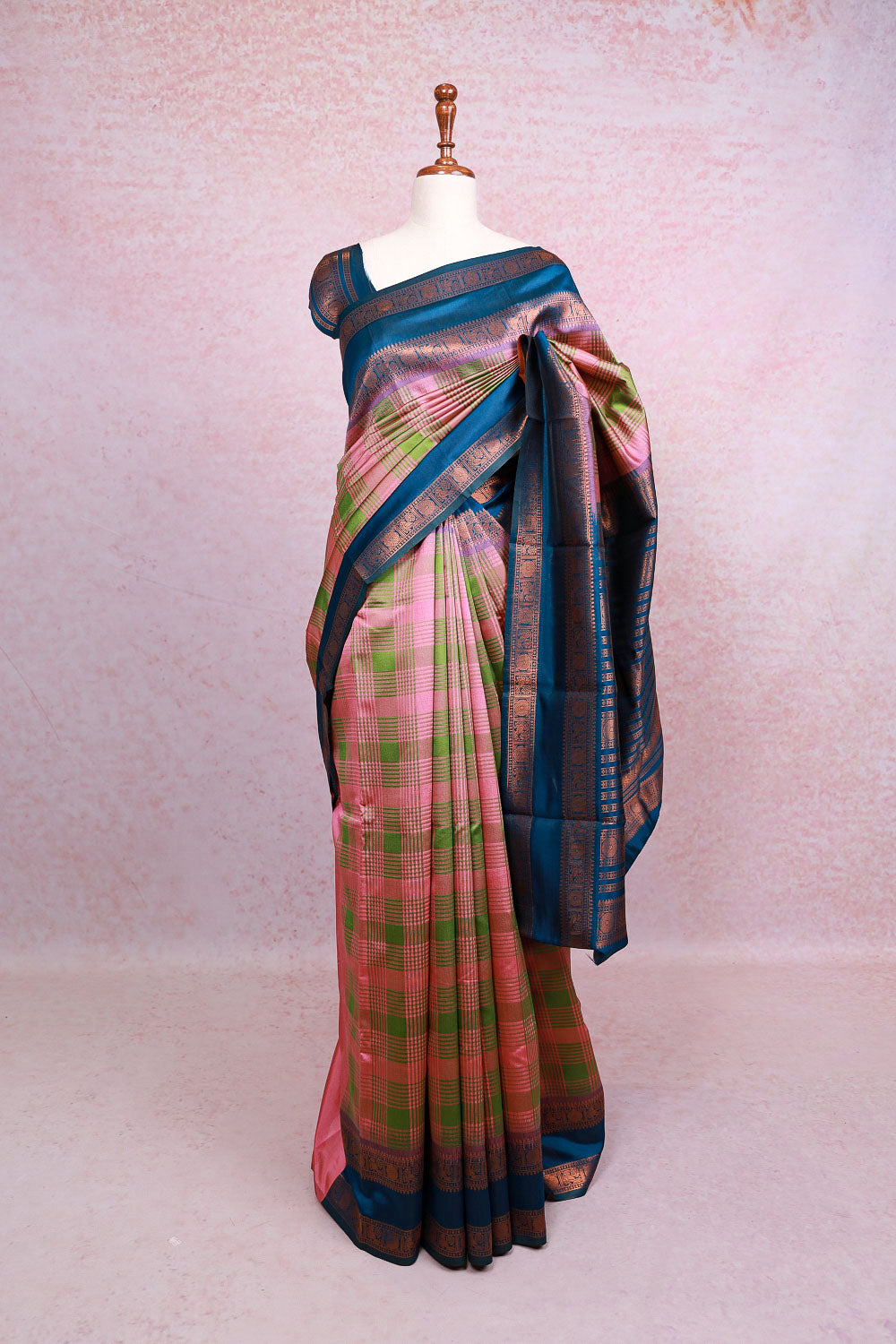 Multi Color Semi Silk Saree - Seematti