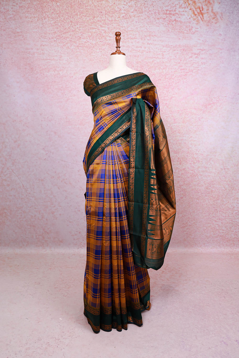 Multi Color Semi Silk Saree - Seematti