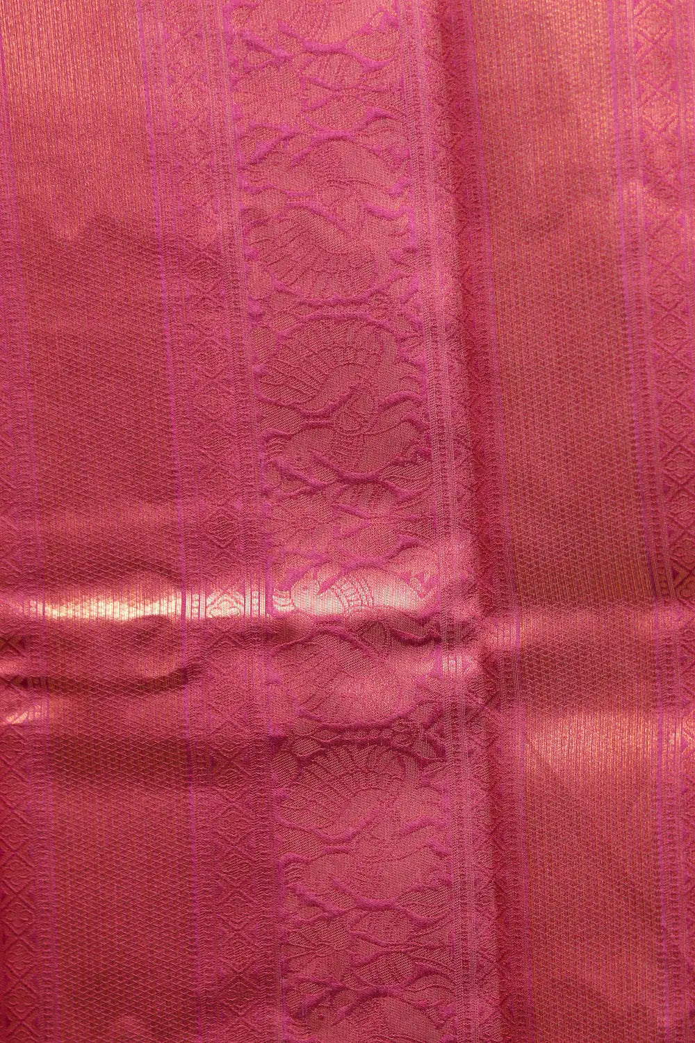 Teal Blue With Dusty Pink  Semi Silk Saree