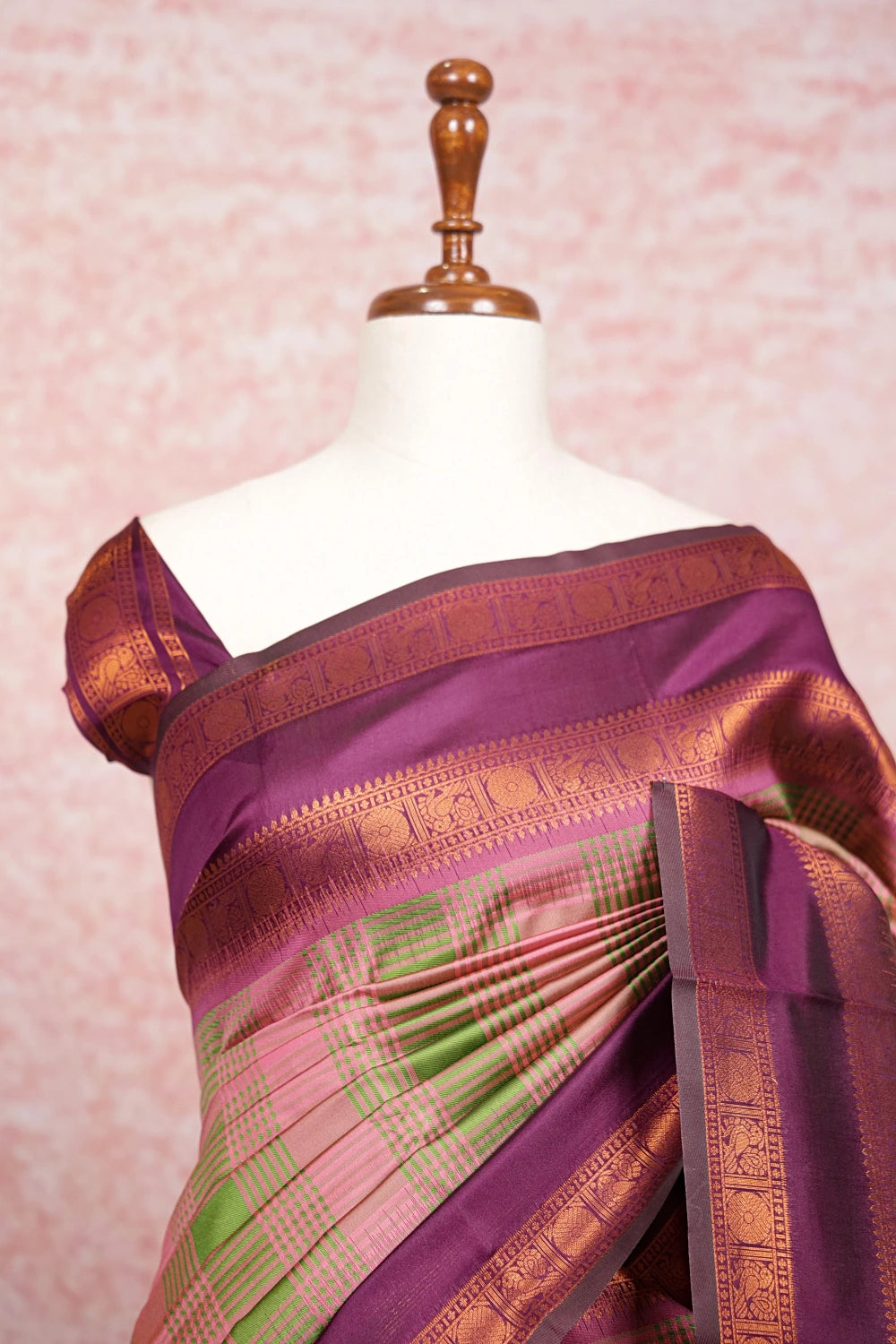 Green And Onion Color Semi Silk Saree