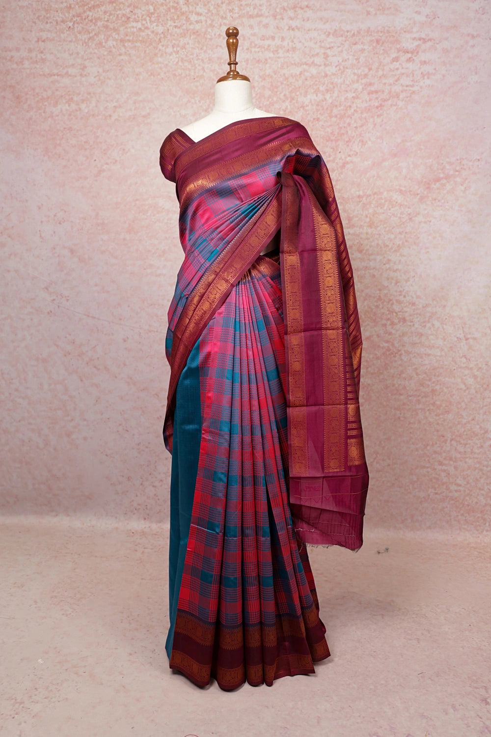 Multi Color Semi Silk Saree