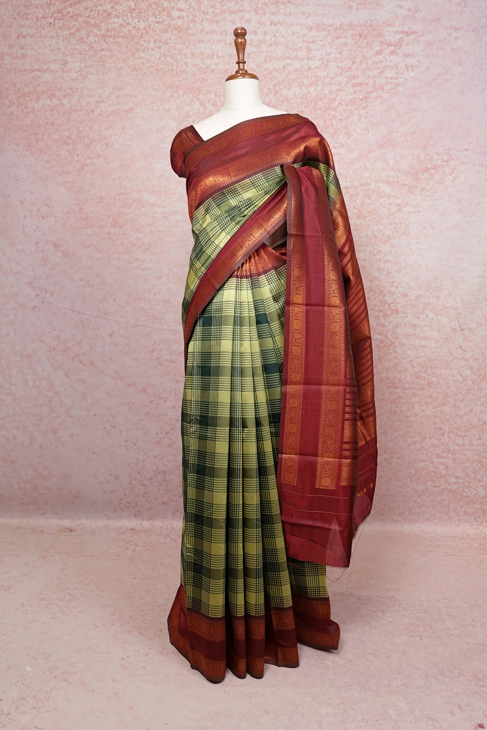 Green Semi Silk Saree