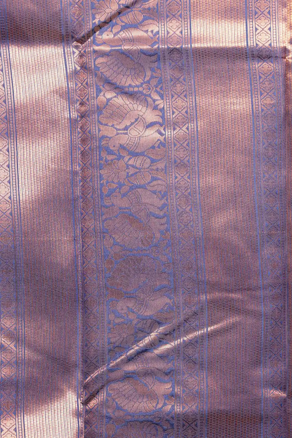 Chikku And Magenta Semi Silk Saree