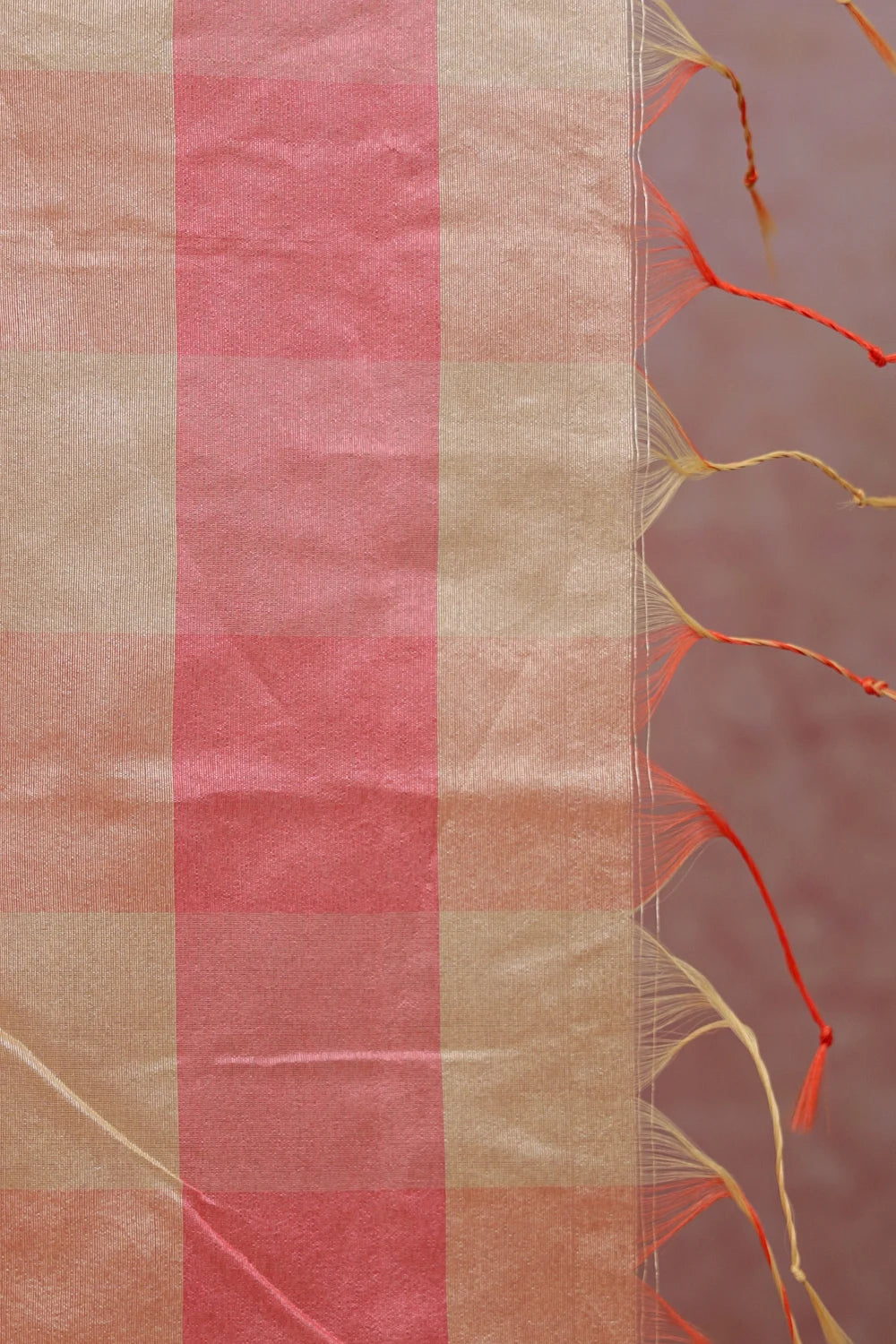 Peach  Cotton Saree