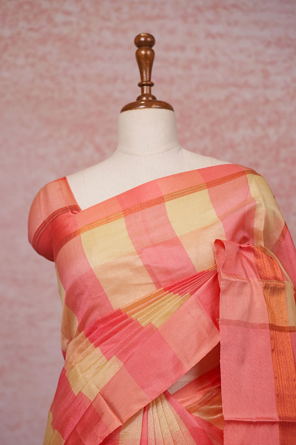 Peach  Cotton Saree