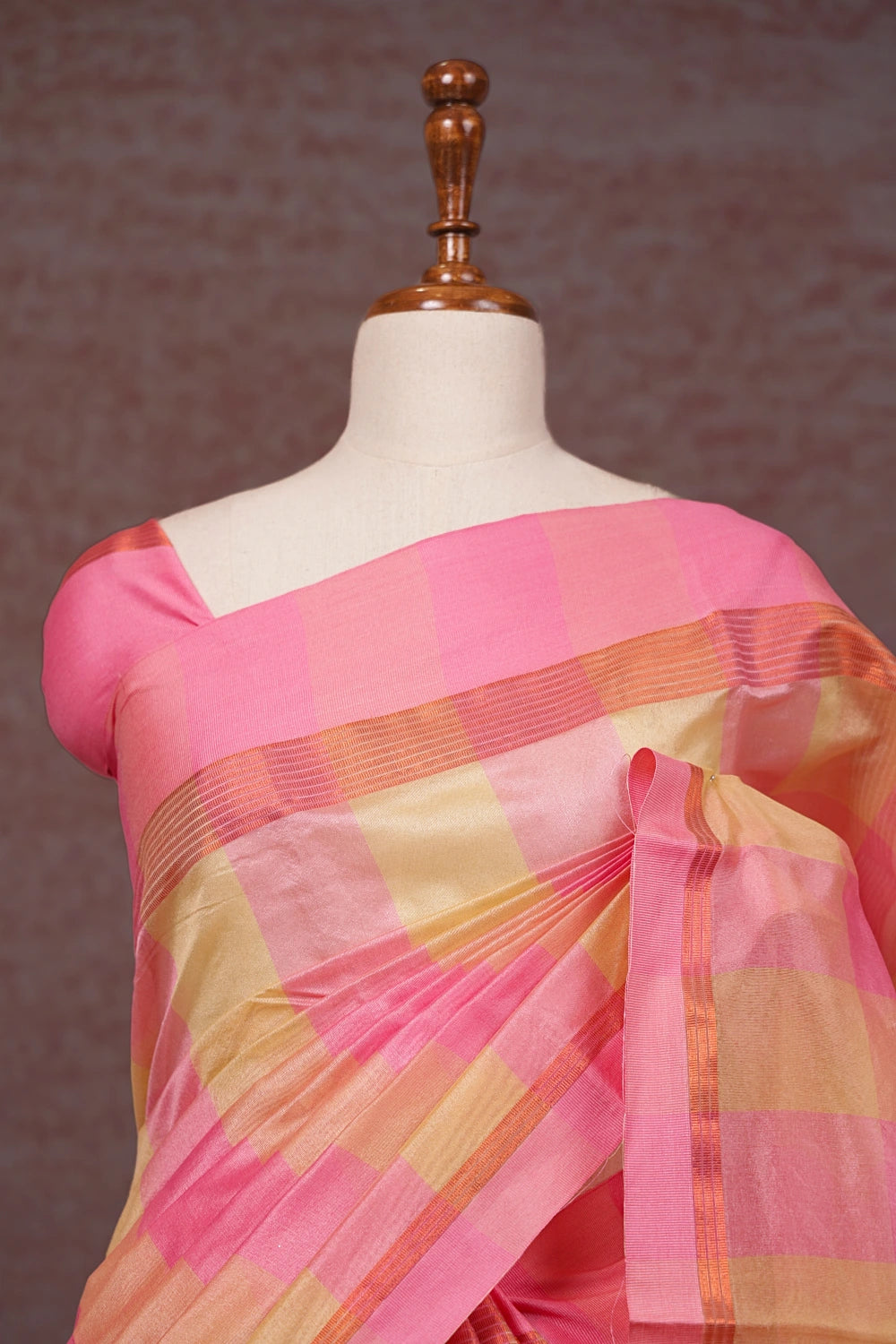 Pink Cotton Saree