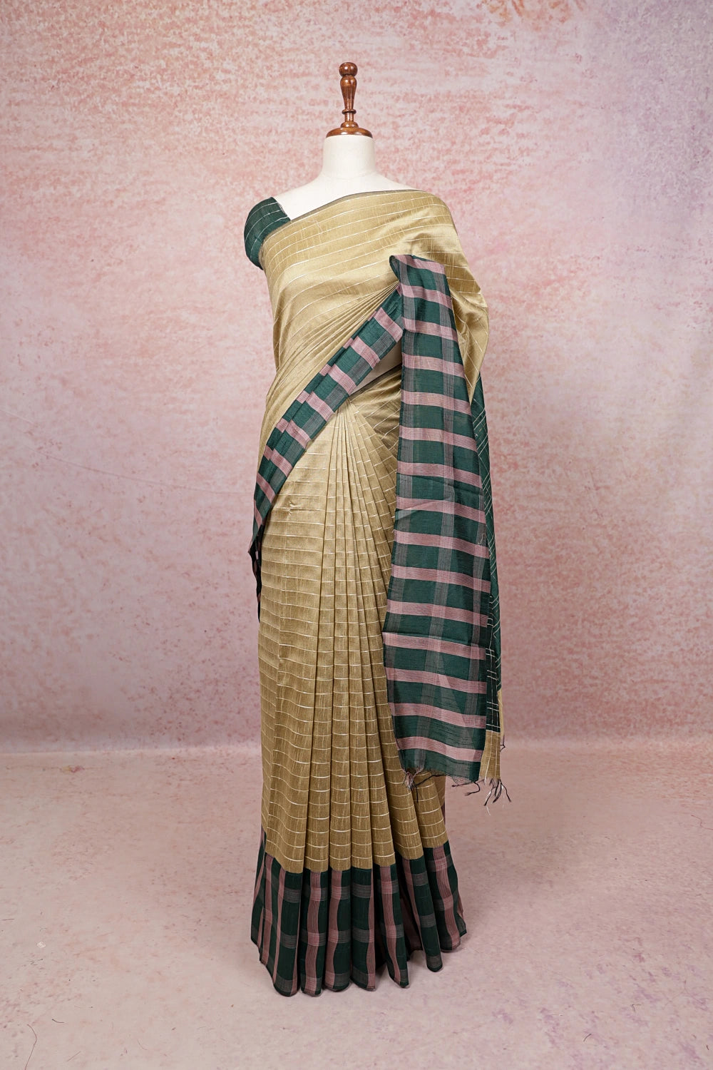 Chikku Color Semi Jute Saree