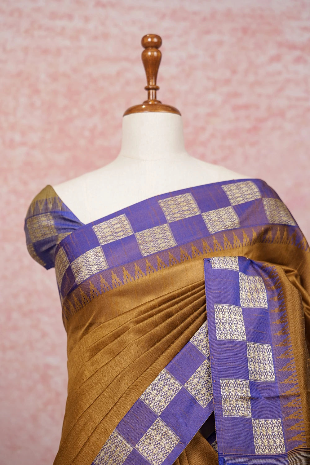 Mustard Yellow Semi Jute Saree