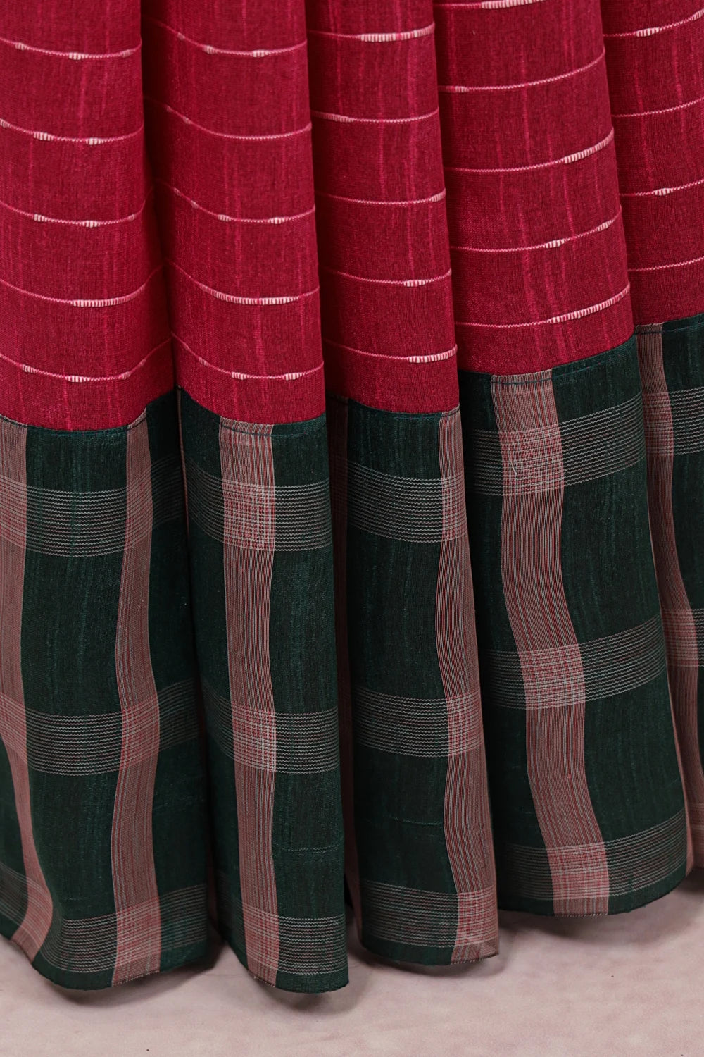 Magenta Semi Jute Saree
