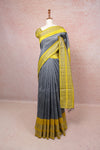 Grey Semi Jute Saree