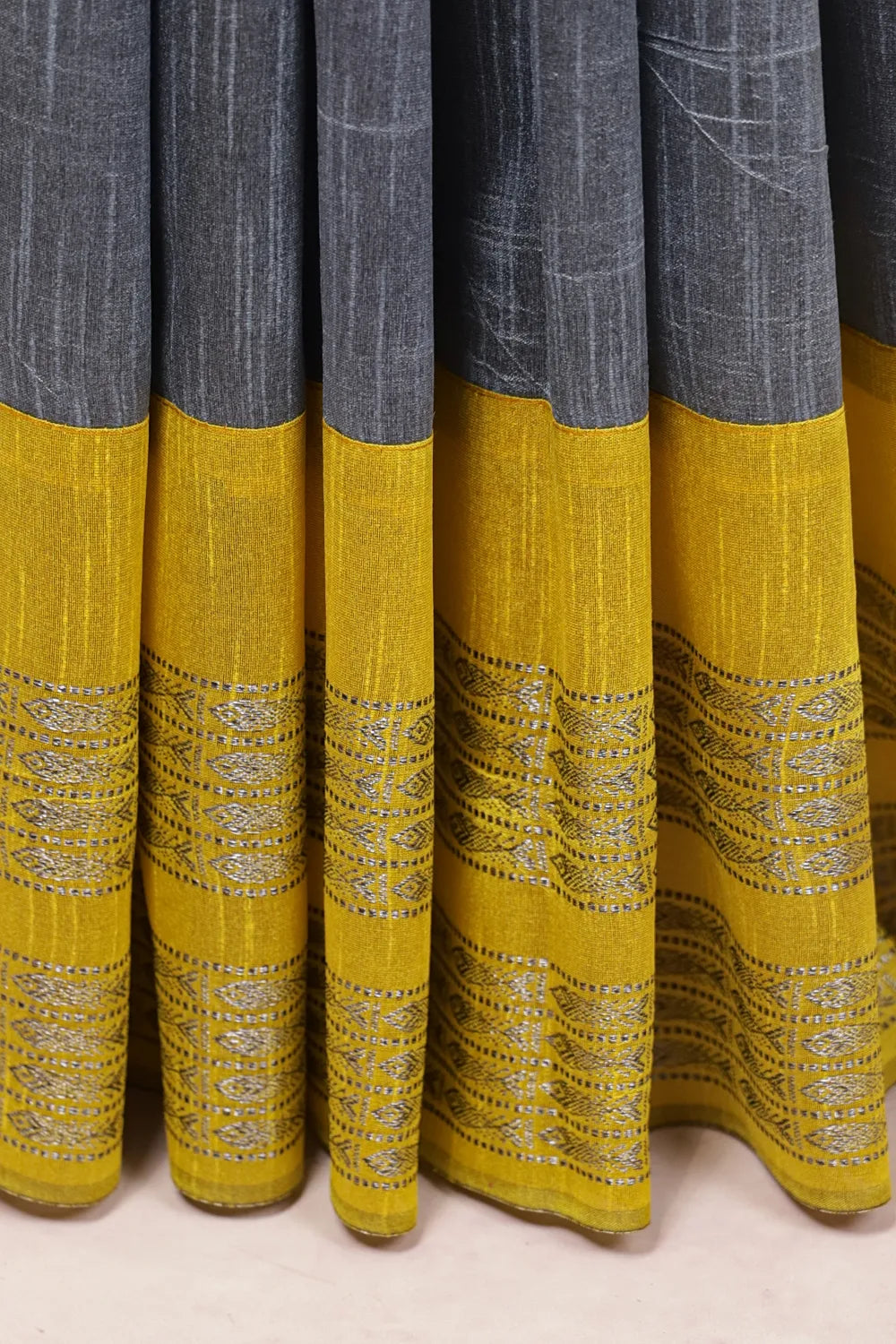Grey Semi Jute Saree