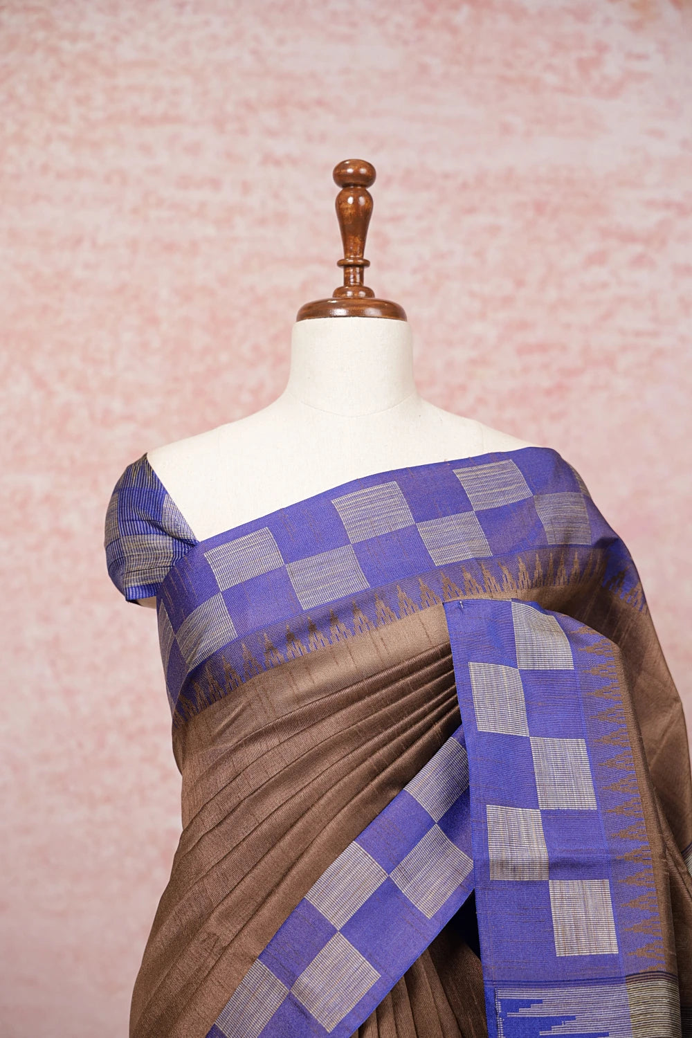 Taupe Color Semi Jute Saree
