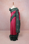 Magenta Semi Jute Saree