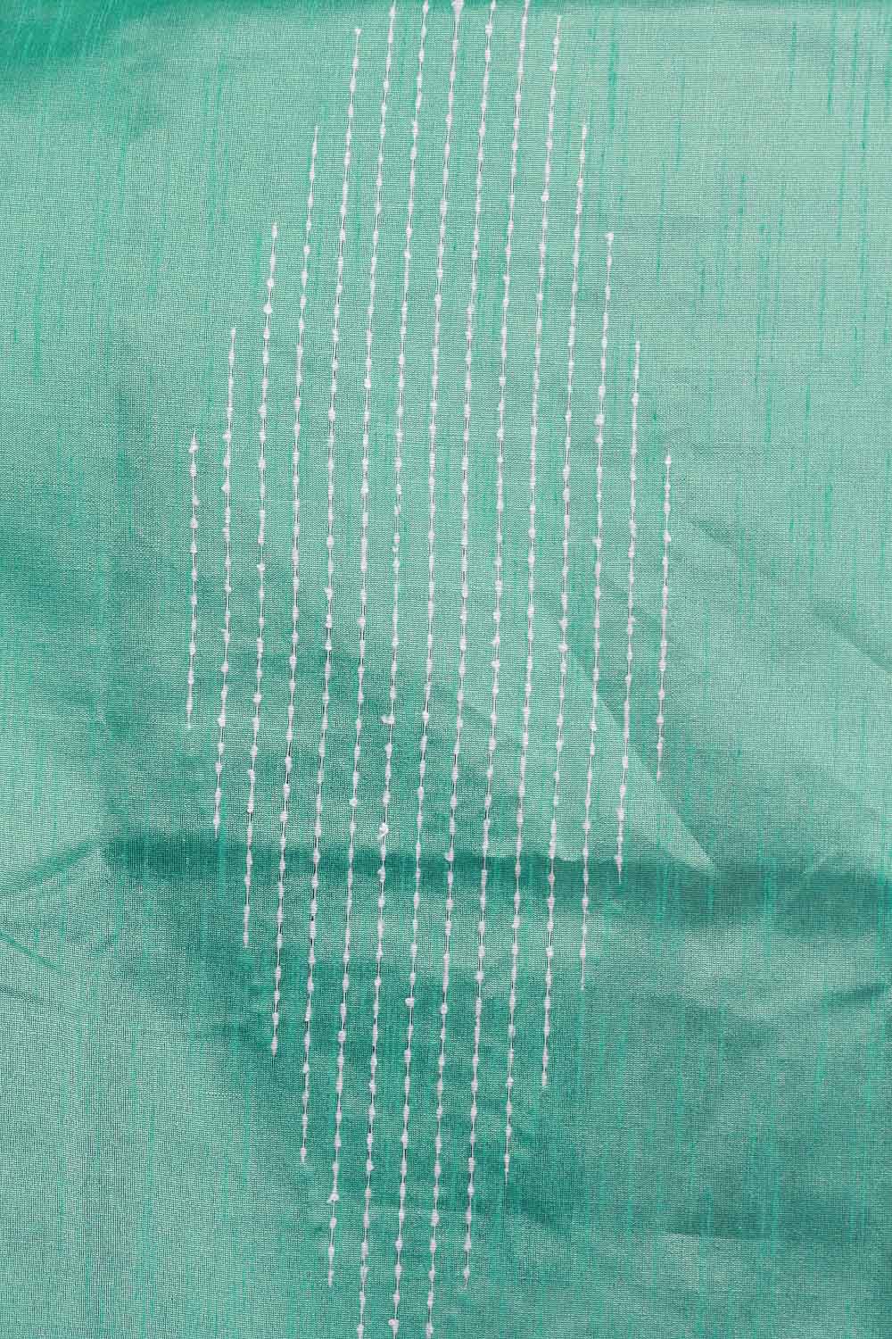 Navy Blue Semi Jute Saree - Seematti