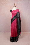 Magenta Semi Jute Saree