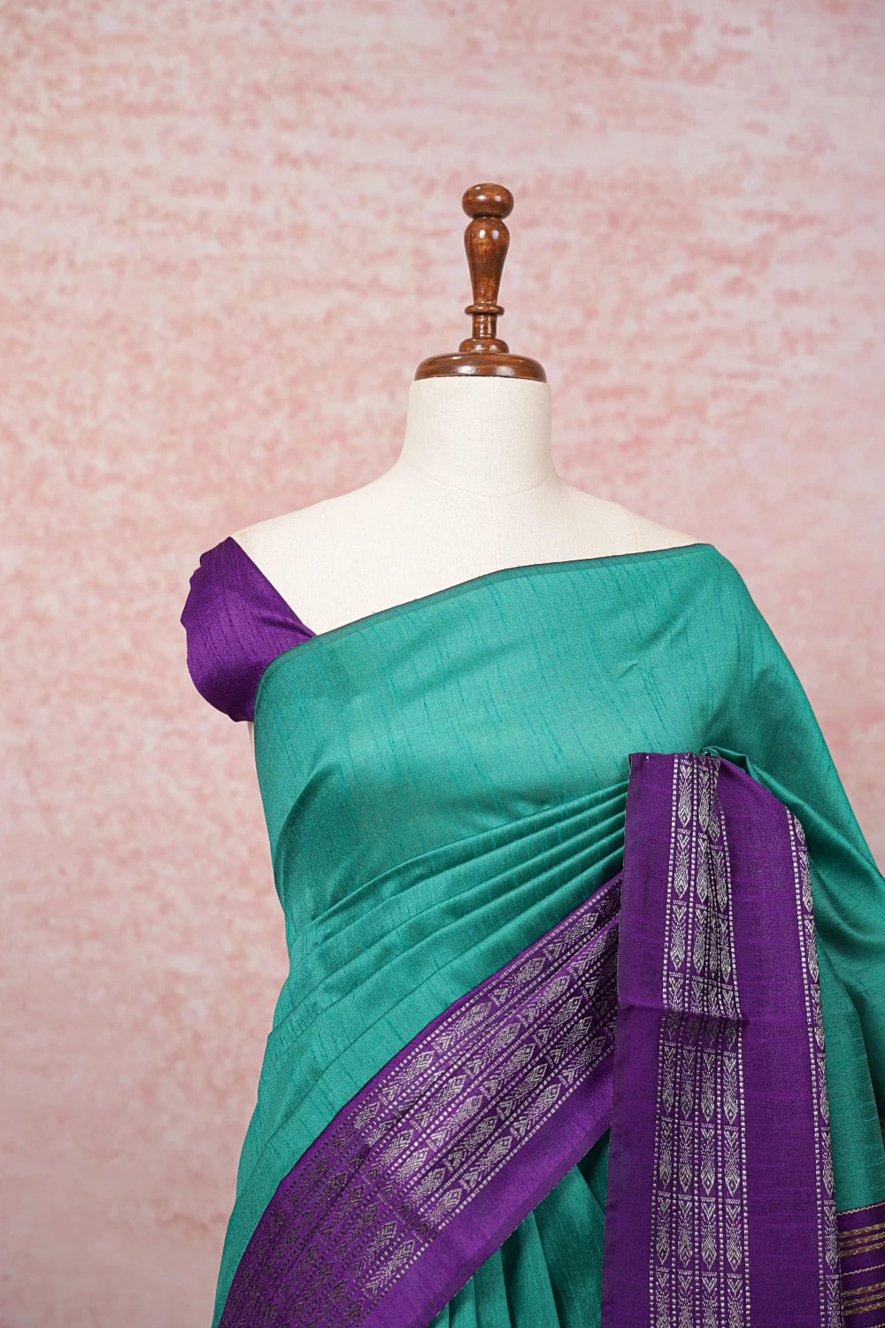 Green Semi Jute Saree