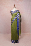 Mehandi Green Semi Jute Saree