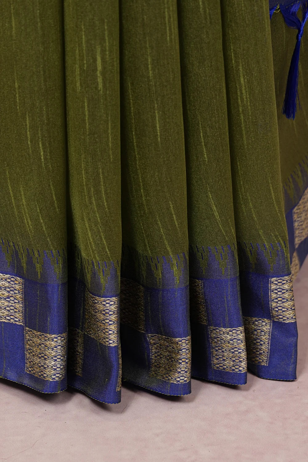 Mehandi Green Semi Jute Saree