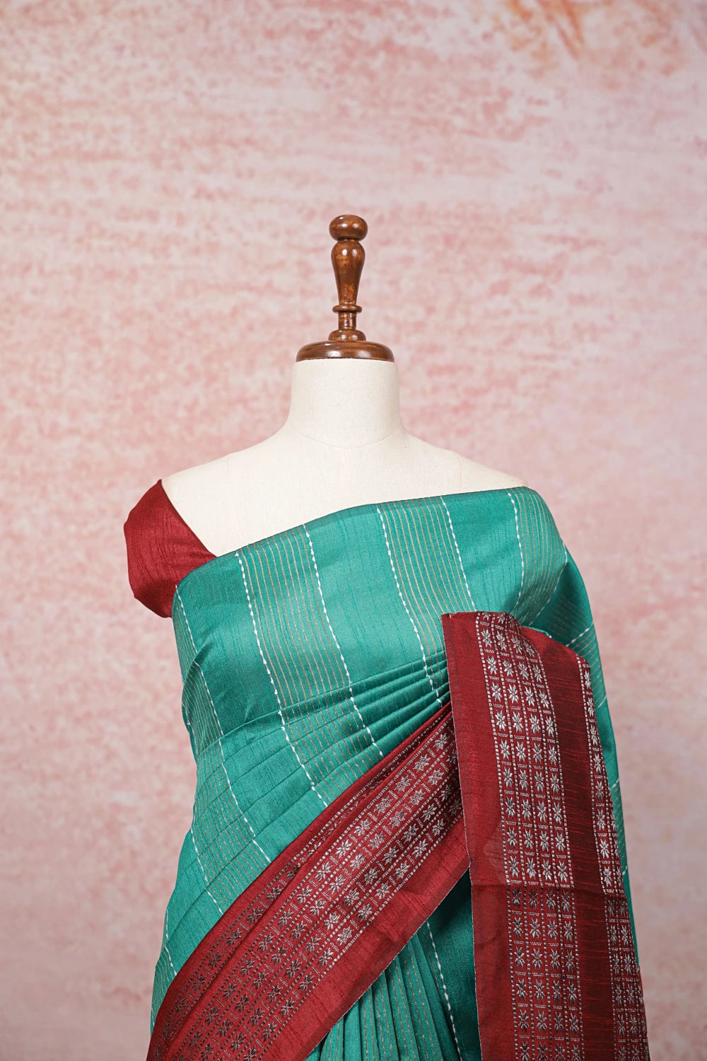 Green Semi Jute Saree