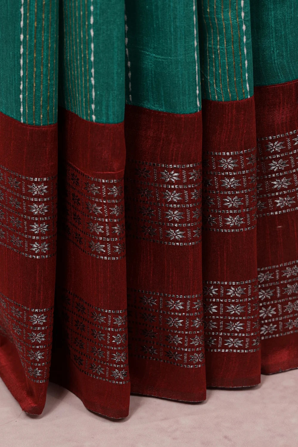 Green Semi Jute Saree