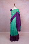Light Green Semi jute Saree - Seematti