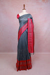 Ash Semi Jute Saree - Seematti