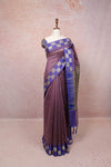Medium Lavender Color Semi Jute Saree