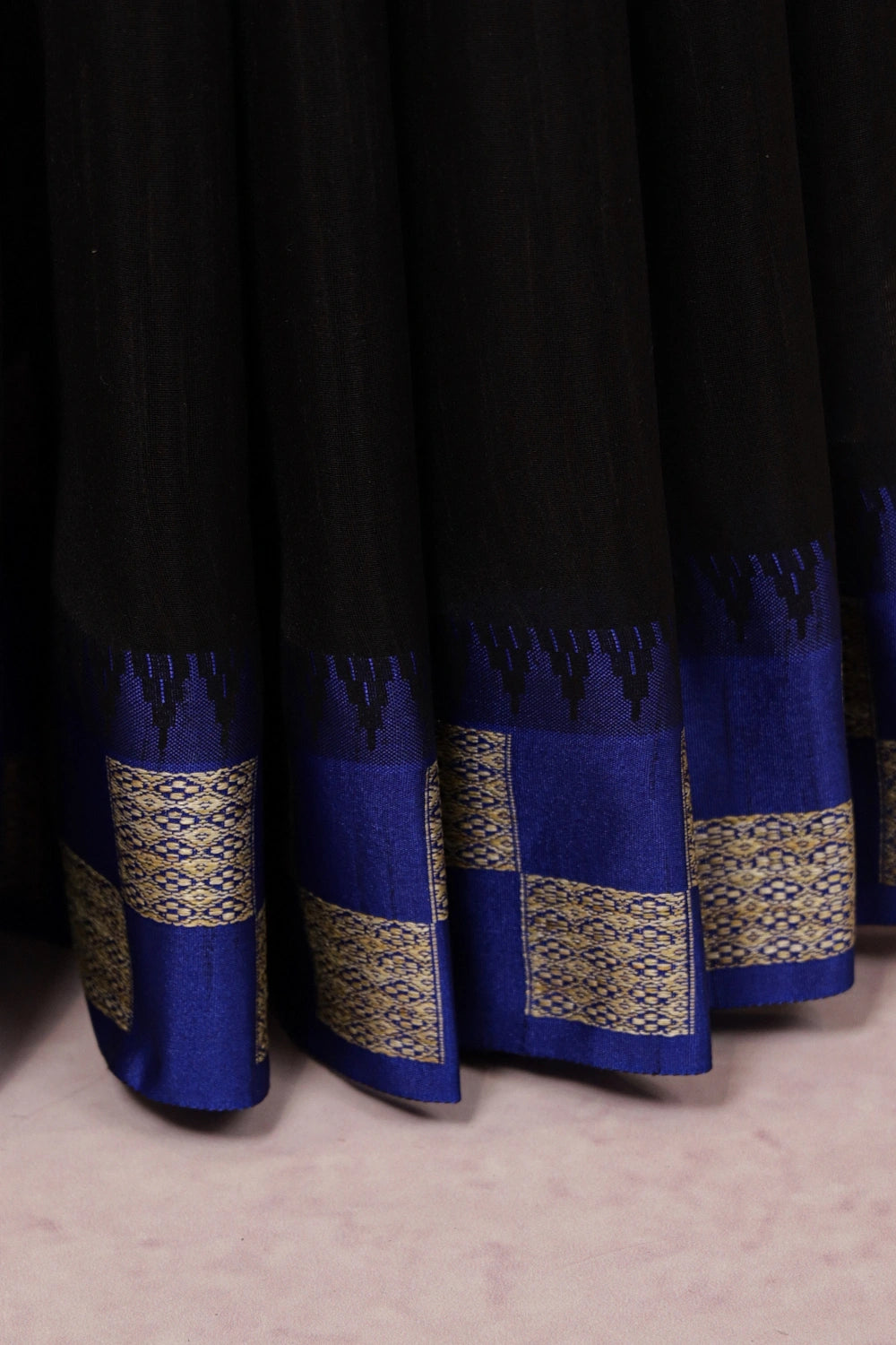 Black Semi Jute Saree