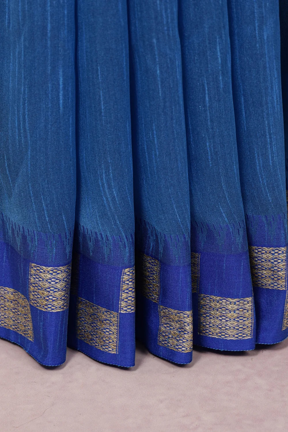Blue Semi Jute Saree