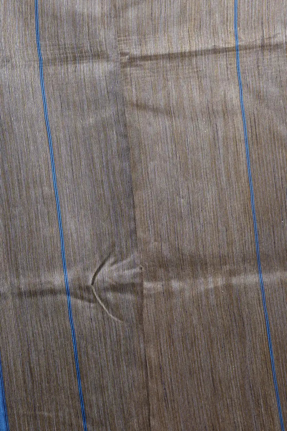 Blue Semi Jute Saree